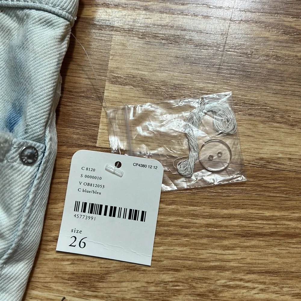 Free People Tie Front Jean denim Skirt size 26 - Picture 15 of 16